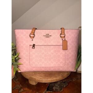 Coach Powder pink station tote